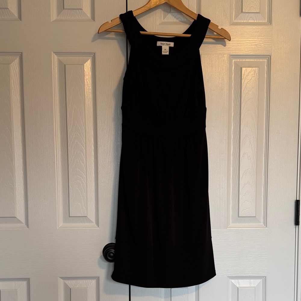 White House Black Market Elegant Black Sleeveless Mini Dress